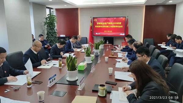 安徽Z6尊龙凯时地产集团公司党委召开2020年度基层党支部书记抓党建工作述职评议会